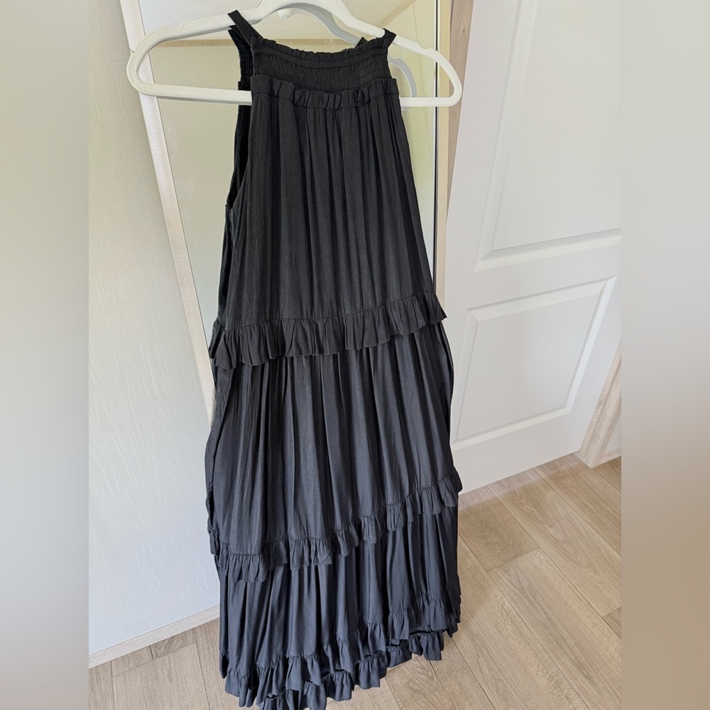 SOLD ‼️Impressions Black Maxi Tiered Skirt